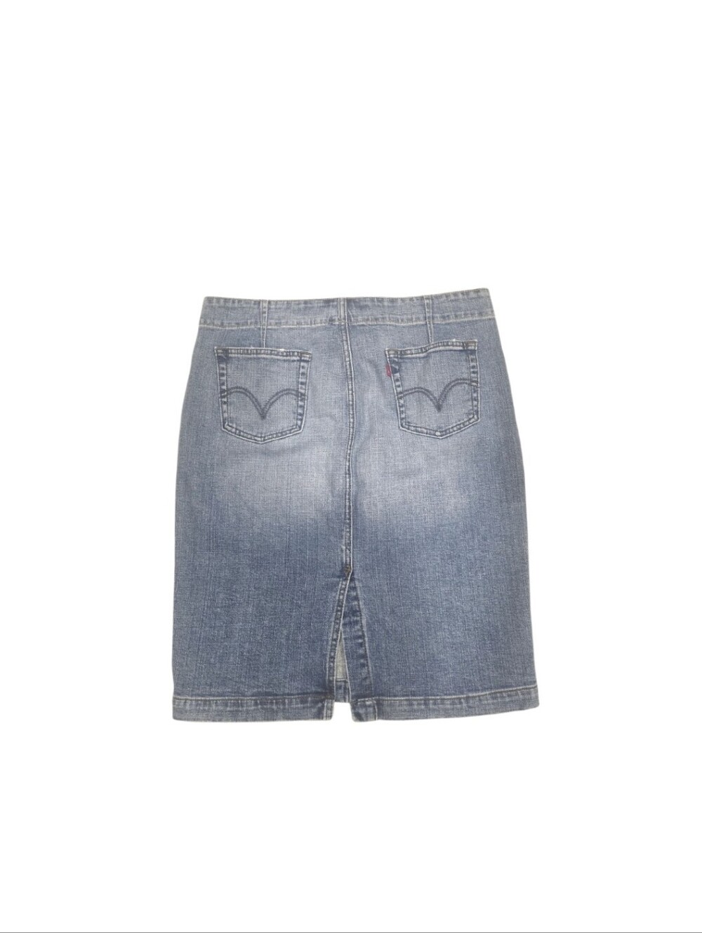 Levi’s Size 12 Y2K Denim Pencil Skirt Western Cowgirl Midi - Picture 3 of 9